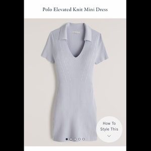 NWT Abercrombie Polo Elevated Knit Mini Dress